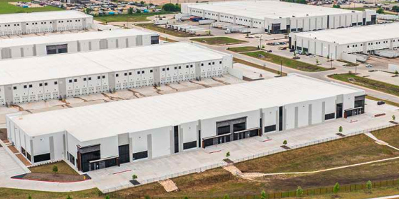 Buda Midway Warehouse building aerial view