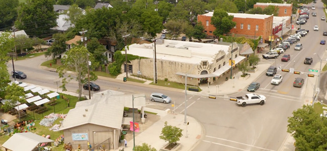 Aerial Downtown Buda 