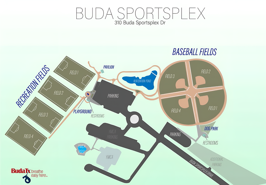 Buda Sportsplex map 